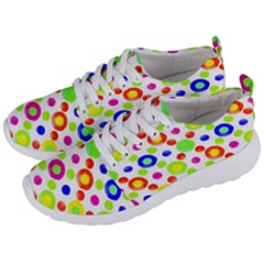 Multicolored Circles Motif Pattern Men s Lightweight Sports Shoes by dflcprints