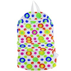 Multicolored Circles Motif Pattern Foldable Lightweight Backpack by dflcprints