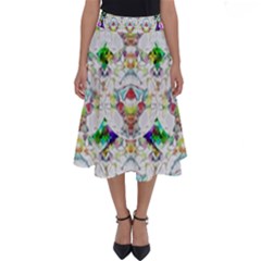 Nine Little Cartoon Dogs In The Green Grass Perfect Length Midi Skirt by pepitasart