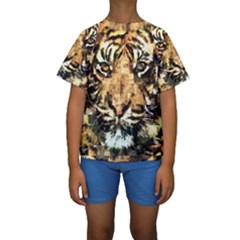 Tiger 1340039 Kids  Short Sleeve Swimwear by 1iconexpressions
