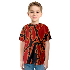 Vivid Abstract Grunge Texture Kids  Sport Mesh Tee