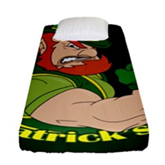 St  Patricks Day Fitted Sheet (single Size) by Valentinaart