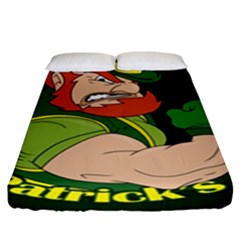 St  Patricks Day Fitted Sheet (king Size) by Valentinaart