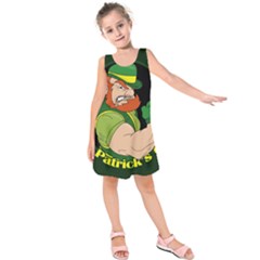 St  Patricks Day Kids  Sleeveless Dress by Valentinaart