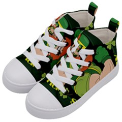 St  Patricks Day Kid s Mid-top Canvas Sneakers by Valentinaart