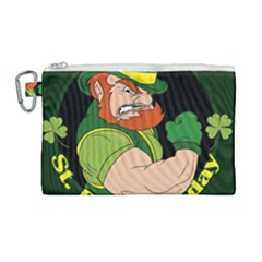 St  Patricks Day Canvas Cosmetic Bag (large) by Valentinaart