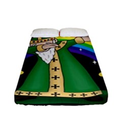  St  Patrick  Dabbing Fitted Sheet (full/ Double Size) by Valentinaart