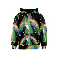  St  Patrick  Dabbing Kids  Zipper Hoodie by Valentinaart