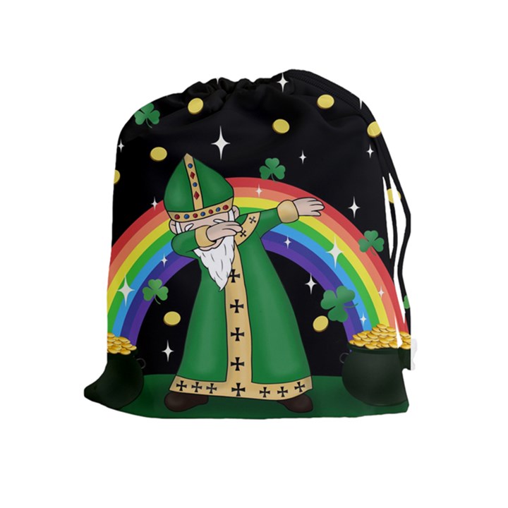  St. Patrick  Dabbing Drawstring Pouches (Extra Large)