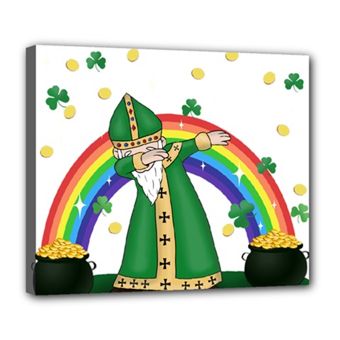  St  Patrick  Dabbing Deluxe Canvas 24  X 20   by Valentinaart