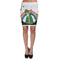  St  Patrick  Dabbing Bodycon Skirt by Valentinaart