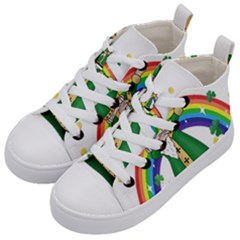  St  Patrick  Dabbing Kid s Mid-top Canvas Sneakers by Valentinaart