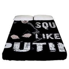 Squat Like Putin Fitted Sheet (king Size) by Valentinaart