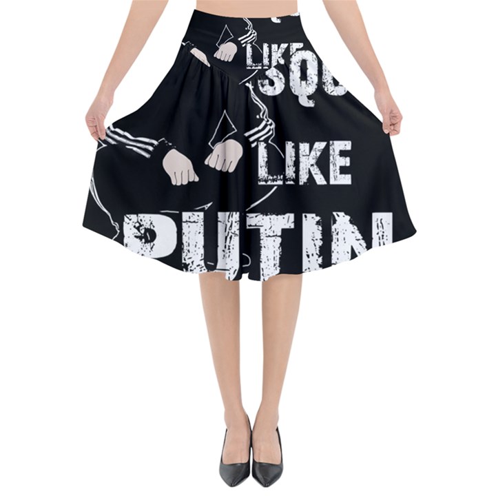 Squat like Putin Flared Midi Skirt