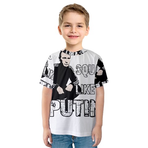 Squat Like Putin Kids  Sport Mesh Tee by Valentinaart