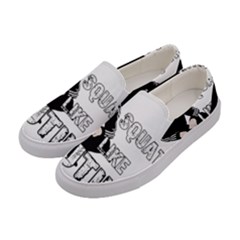 Squat Like Putin Women s Canvas Slip Ons by Valentinaart