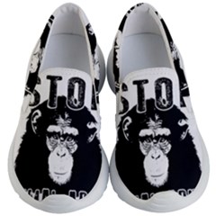 Stop Animal Abuse - Chimpanzee  Kid s Lightweight Slip Ons by Valentinaart