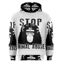 Stop Animal Abuse - Chimpanzee  Men s Overhead Hoodie by Valentinaart