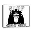 Stop Animal Abuse - Chimpanzee  Canvas 14  x 11  View1