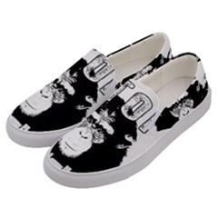 Stop Animal Abuse - Chimpanzee  Men s Canvas Slip Ons by Valentinaart