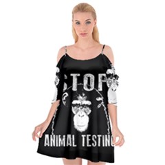 Stop Animal Testing - Chimpanzee  Cutout Spaghetti Strap Chiffon Dress by Valentinaart