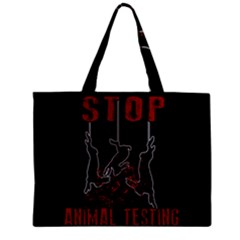 Stop Animal Testing - Rabbits  Zipper Mini Tote Bag by Valentinaart