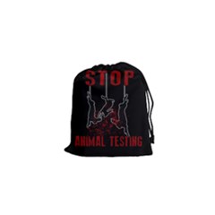 Stop Animal Testing - Rabbits  Drawstring Pouches (xs)  by Valentinaart