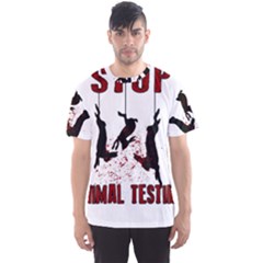 Stop Animal Testing - Rabbits  Men s Sports Mesh Tee