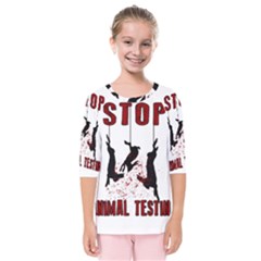 Stop Animal Testing - Rabbits  Kids  Quarter Sleeve Raglan Tee