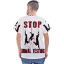 Stop Animal Testing - Rabbits  Men s V-Neck Scrub Top View2