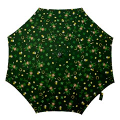 St Patricks Day Pattern Hook Handle Umbrellas (small) by Valentinaart