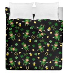 St Patricks Day Pattern Duvet Cover Double Side (queen Size) by Valentinaart