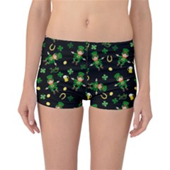 St Patricks Day Pattern Reversible Boyleg Bikini Bottoms by Valentinaart