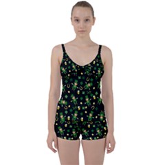 St Patricks Day Pattern Tie Front Two Piece Tankini by Valentinaart