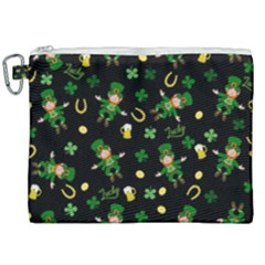 St Patricks Day Pattern Canvas Cosmetic Bag (xxl) by Valentinaart