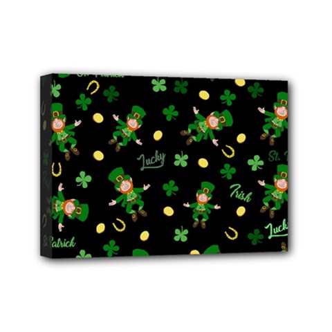 St Patricks Day Pattern Mini Canvas 7  X 5  by Valentinaart