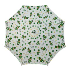 St Patricks Day Pattern Golf Umbrellas by Valentinaart