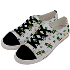 St Patricks Day Pattern Men s Low Top Canvas Sneakers by Valentinaart