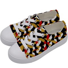 Colorful Abstract Pattern Kids  Low Top Canvas Sneakers by dflcprints