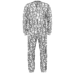 Elio s Shirt Faces In Black Outlines On White Onepiece Jumpsuit (men)  by PodArtist