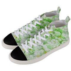 Light Floral Collage  Men s Mid-top Canvas Sneakers by dflcprints