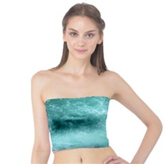 Green Ocean Splash Tube Top by snowwhitegirl