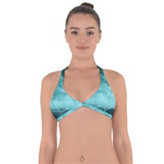 Green Ocean Splash Halter Neck Bikini Top by snowwhitegirl