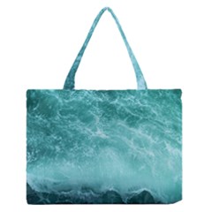 Green Ocean Splash Zipper Medium Tote Bag by snowwhitegirl