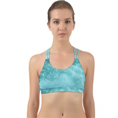 Green Ocean Splash Back Web Sports Bra