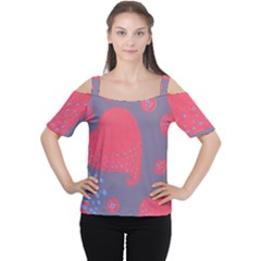 Lollipop Attacked By Hearts Cutout Shoulder Tee