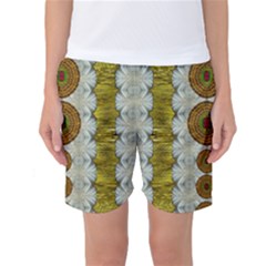 Spring In Mind And Flowers In Soul Be Happy Women s Basketball Shorts by pepitasart