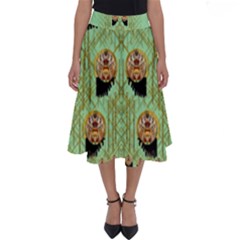 Lady Panda With Hat And Bat In The Sunshine Perfect Length Midi Skirt by pepitasart