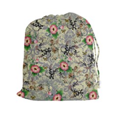 Angel Floral Drawstring Pouches (xxl) by snowwhitegirl