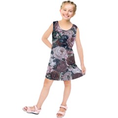 Rose Bushes Brown Kids  Tunic Dress by snowwhitegirl